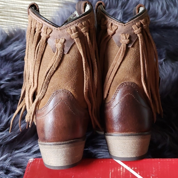 Dingo GIGI booties brown size 6.5 - Picture 5 of 9